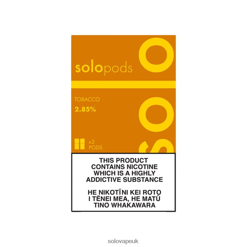 Solo Replacement Pod 2-Pack Tobacco 84T28450 | Solo Disposable Vape